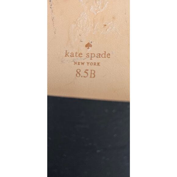 Kate Spade New York Black Suede Leather Saddle Boots Booties Size 8.5B - Picture 6 of 8